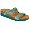 SCHOLL SHOES CALZATURA NEW BOGOTA' WEDGE SATIN+BEADS W EMERALD/GREEN 37