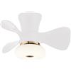 Lixada,Ventilatore da soffitto a LED con illuminazione, 30 W, super silenzioso, con luce, 3 temperature di colore e 6 velocità del vento selezionabili, soggiorno, sala da pranzo