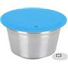 generic Kit di riempimento per capsule di caffè Dolce Gusto, in acciaio inox, riutilizzabile, ricaricabile, colore: blu