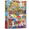 Trefl - Puzzle 2in1: Arte della Pittura - 2 x 500 Pezzi - Set di Due Puzzle, Fai da te, Intrattenimento Creativo, per Adulti e Bambini dai 10 anni