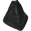 AERZETIX - Cuffia Soffietto - per Leva del Cambio - in Similpelle - pelle Nero con Cuciture Blu