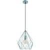 Eglo Leuchten my light Lampadario a sospensione Carlton in alluminio colore verde acqua gabietta 1XE27 49259/20