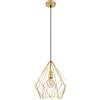 Eglo Leuchten my light Lampadario a sospensione Carlton in alluminio colore oro satinato gabietta 1XE27 49933/20