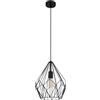 Eglo Leuchten my light Lampadario a sospensione Carlton in alluminio colore nero satinato gabietta 1XE27 49257/20