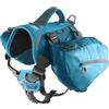 Kurgo Big Baxter - Zaino per Cani da Escursione con Supporto Ergonomico per la Schiena, Carico Bilanciato e Borse Laterali Resistenti - Per Cani 23-45 kg - Blu Costiero