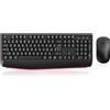 cimetech Tastiera e mouse wireless, tastiera ergonomica 2.4G per computer portatili con poggiapolsi, tastierino numerico, 1600DPI per computer portatili PC (Layout Italiano QWERTY - Nero)