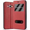 Cadorabo Custodia Libro per Samsung Galaxy J5 2016 in ROSSO ZAFFERANO - con Funzione Stand e Chiusura Magnetica - Portafoglio Cover Case Wallet Book Etui Protezione
