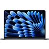 Apple 2024 MacBook Air 15 Portatile con chip M3: display Liquid Retina da 15,3, 16GB di memoria unificata, 256GB di archiviazione SSD, Touch ID, CPU 8-core e GPU 10-core. Mezzanotte