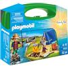 PLAYMOBIL 9323 Valisette Campeurs, Sports et Action, 2 personnages, tente, canoë et accessoires, 32 pieces, Des 4 ans