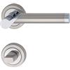 Marchesi Marc Hesi maniglia Odin con rosette WC, in ottone cromato/acciaio inox, 1900.16 W.219.m