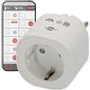 Brennenstuhl Presa Smart Schuko con Monitoraggio Consumo - Presa WiFi Intelligente Compatibile Alexa,Google Home e Matter - Smart Plug Temporizzata con Controllo Vocale e Remoto - Bianca