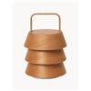 Ferm Living Lampada da tavolo portatile a LED in legno di abete Douglas Luver