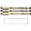 PIGMA MICRON Sakura - Penna a pigmenti a punta superfine.005.01.PN, confezione da 3 Made in Japan