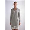 Intimissimi Camicia Da Notte Aperta Davanti Pretty Flower Grigio