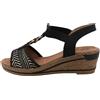 Romika 74r0172013, Sandali con Zeppa Donna, Nero, 36 EU