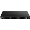 D-Link D-Link DGS 1250-52XMP - Switch - L3 Lite - Smart - 48 x 10/100/1000 (PoE) + 4 x 10 Gigabit SFP+ - an Rack montierbar - PoE (370 W) DGS-1250-52XMP/E