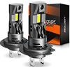 SEALIGHT H7 LED Bulbs 60000LM for ATVs & Powersports, 60000LM Brighteness Wireless Lights Easy Installation 10 Years Lifespan Daytime Running Lamp Modules- Pack of 2
