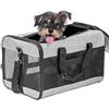 Conlun Trasportino per cane a parete morbida, Grande borsa per gatti con guinzaglio di sicurezza, Trasporto per gatti grandi e cani medi fino a 9 kg, Borsa pieghevole per cuccioli -Grigio,L