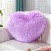 Somerway Cuscini per divano in pile, soffici, morbidi, in finta pelliccia, a forma di cuore, lombari, in peluche, lussuosi, per casa, soggiorno, camera da letto, decorativi, accoglienti cuscini in peluche
