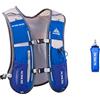 Aonijie, gilet multifunzione da 5 l per sport all'aria aperta quali campeggio, ciclismo, corsa, arrampicata ed escursionismo in confezione con 1 borraccia da 500 ml