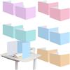 posionks 10 pezzi da scrivania divisorio per la scuola, divisorio multiuso, divisorio da tavolo a forma di U, scuola elementare, per aule, ufficio, biblioteca, multicolore