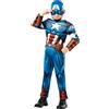 RUBIE'S Costume Capitan America Deluxe per Bambini - Taglia S - 3/4 anni