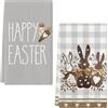 DIELIANHUA 2 PCS Strofinacci Pasqua, Strofinacci Cucina Pasqua, 43 * 66CM Strofinacci Cucina Cotone, Asciugamani da Cucina Pasqua, Perfetto per La Decorazione Domestica di Pasqua/C