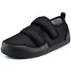Hsyooes Scarpa Ortopedica Donna Scarpe Diabetiche Uomo Pantofole Ortopediche Regolabili Pantofole Camminata Anziani Strappo Traspirante Grigio-A 37EU