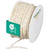 Halbach Seidenbänder Cordoncino bicolore di alta qualità, larghezza 4 mm, lunghezza 25 m, prodotto in Germania e certificato Öko-Tex, cordoncino in raso scintillante in acetato, colore: crema/oro