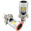 REPYL 1 PZ H4 LED Del Faro Del Motociclo Ba20d HS1 H6 Scooter Moto Faro Lampadina DRL Accessori 12 V Bianco Blu/Rosso Angelo occhio (Color : red, Size : H4)