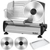 YASHE Affettatrice Elettrica Da Casa Con Motore DC Silenzioso, Affettatrice Professionale Per Prosciutto 200W, Lame In Acciaio Inox Doppie Da 19CM, Spessore Regolabile 0-15mm Per Carne Formaggio Pane