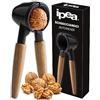 IPEA Schiaccianoci in Alluminio con Impugnatura in Legno - Schiaccia Noci dal Deisgn Moderno per Noci, Nocciole, Mandorle, Frutta Secca - Multiuso per Cucina - Dotato di Molla a Trazione