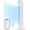 Dreo Ventilatore a Torre Smart Silenzioso, Potente 7.6 m/s, Ventilatori a Colonna con Telecomando, 4 Modalità, 4 Velocità, Oscillazione a 90°, Timer da 1 a 8 ore, Schermo LED, Compatibile con Alexa