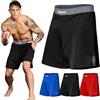 Elite Sports Jiu Jitsu BJJ - Pantaloncini da Combattimento da Uomo, Black Jack UFC, BJJ, No Gi, Grappling, Jiu Jitsu, Nero, M