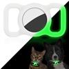 Ainiv Portachiavi per Airtag per Cani, Verde Fluorescente Custodia per Airtag in Silicone, Localizzatore di Chiavi per Airtags Portatile per Zaini e Animali Domestici, Accessori Collare