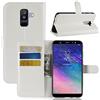 HualuBro Cover Samsung Galaxy A6 Plus 2018, Flip Case in PU Pelle Premium Portafoglio Cover [Funzione Stand] [Slot Carte] Leather Wallet Phone Custodia per Samsung Galaxy A6+ (2018) (Bianco)