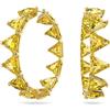 Swarovski Orecchini a cerchio Ortyx, Gialli, Placcato color oro