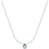 Bluespirit Collana da donna, Collezione Aurora, in Argento 925, Zirconi,Idee regalo, Ciondolo a goccia - P.25U210000200
