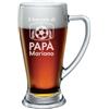 bubbleshirt Boccale da Birra Incisione PERSONALIZZATO Il boccale di Papà - Calcio - Idea Regalo - Bicchiere in Vetro Chiaro, ca 38cl
