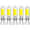 Jiotouhu 5-pcs 2 W G9 - Lampadina LED COB 220 V 200 Lumen 10 W-20 W lampadina alogena equivalente per lampadario, lampada da tavolo, lampada da parete, bianco freddo 6000 K