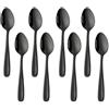 BISDARUN Neri Cucchiaini da Caffè Latte Piccoli Colorati Cucchiaini da tè acciaio inossidabile 8 pezzi 13,5 cm cucchiaio mini supoon per Mescolando cucchiai da dessert di marmellata di espresso