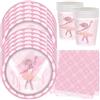 HGSHUO Ballerina Stoviglie per Feste di Compleanno Decorazioni Ballerina Stoviglie per Compleanno Piatti Bicchieri di Carta Tovaglioli Ragazza Forniture per Feste Stoviglie Matrimonio