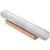 GMYIAK Mattarello in marmo con staffa in legno, mattarello antiaderente per pane, pizza, crosta, pasticceria, biscotti (bianco, 30 cm)