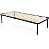 DOLCI SOGNI Rete Letto Singolo 90x200 cm Altezza 40cm, Rete Ortopedica 4 Piedi Letto Smontabili, Fissaggio a Doppio Bullone, Rete Doghe 90x200, Rete Singola con Doghe di Legno 100% Made In Italy