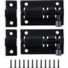 Kewmayer 2 Pezzi Bullone Serratura Porta,Slide Bolt Con Viti,Chiavistello Scorrevole Inox Acciaio Serratura, Catenaccio Porta in Legno Serratura Porta Chiavistello Nero, Per Cancello Da Giardino, Bagno