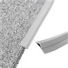 XQZMD Striscia di transizione autoadesiva per tappeti, in PVC, per pavimento, da moquette a pavimento in legno, striscia di guarnizione per modanatura per zerbino, moquette e porte (grigio, 1 M)