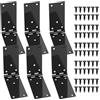 LiYiJiKeJi 6 Pz Nastro per Casse, Cerniera Cassapanca, Cerniere per Porte Resistenti, Cerniera a Scomparsa, Cerniere Connettore per Mobili Scatole Porte in Legno Armadi (200 x 45 mm)