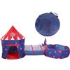 Benebomo tenda gioco bambini,tunnel per bambini,Tenda e tunnel per bambini Blue Rocket, tenda da gioco, tenda per bambini 3 in 1 con vasca per palline per bambini e bambine, per interni ed esterni