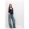 Intimissimi Canotta Scollo A V In Seta Blu