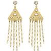 LUXENTER Orecchini LUXENTER Brilliant Zirconia rifiniti in oro giallo 18 carati - Sufariz